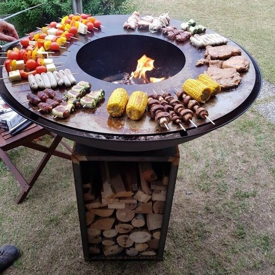 Kültéri fa füstölő grillsütők