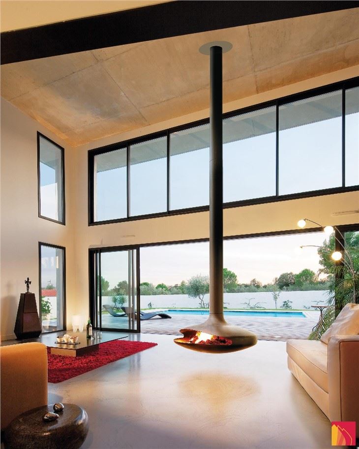 Hanging Fireplace Real Fire