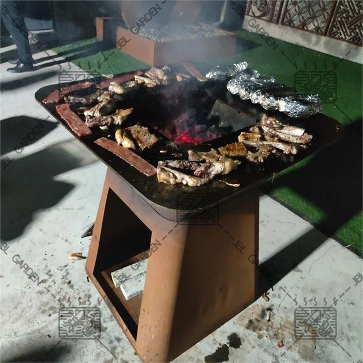 Camping Cooking Corten Steel BBQ