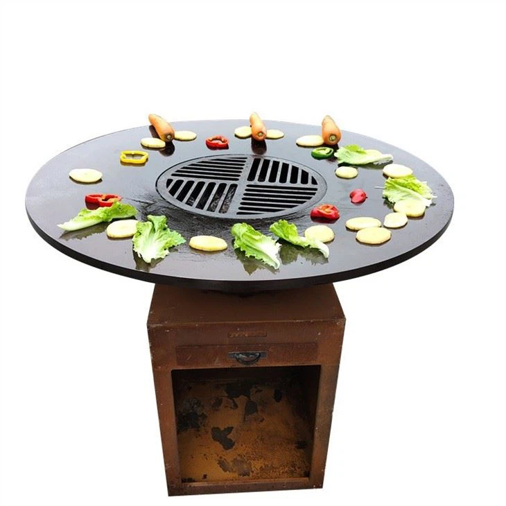 Corten Steel Barbecue Cooking Grills Barbeque