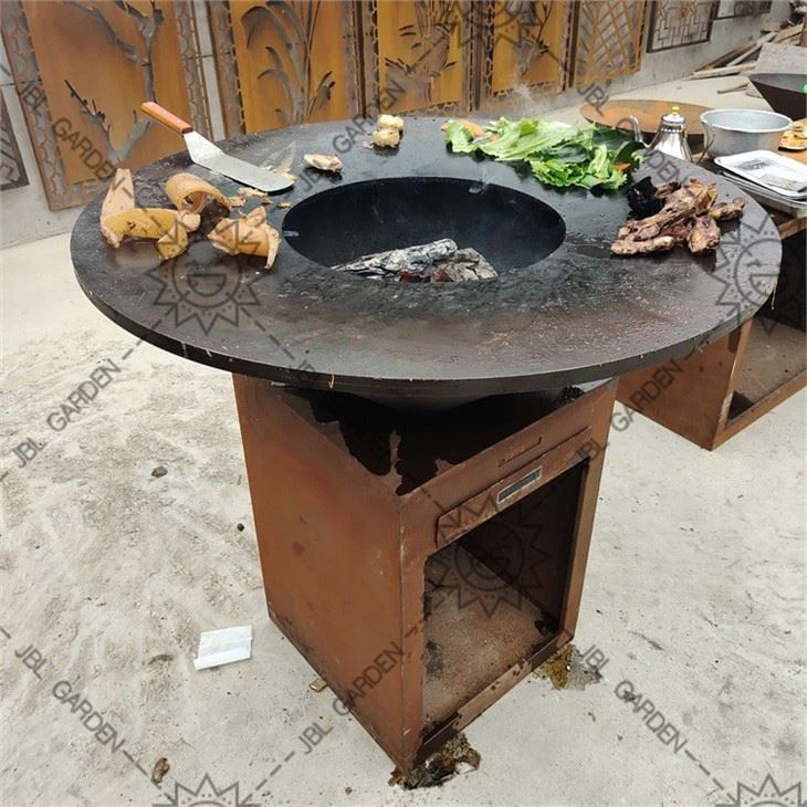 Corten Steel Barbecue Cooking Grills Barbeque