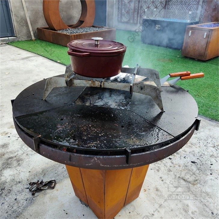 Round Fire Pit Bbq