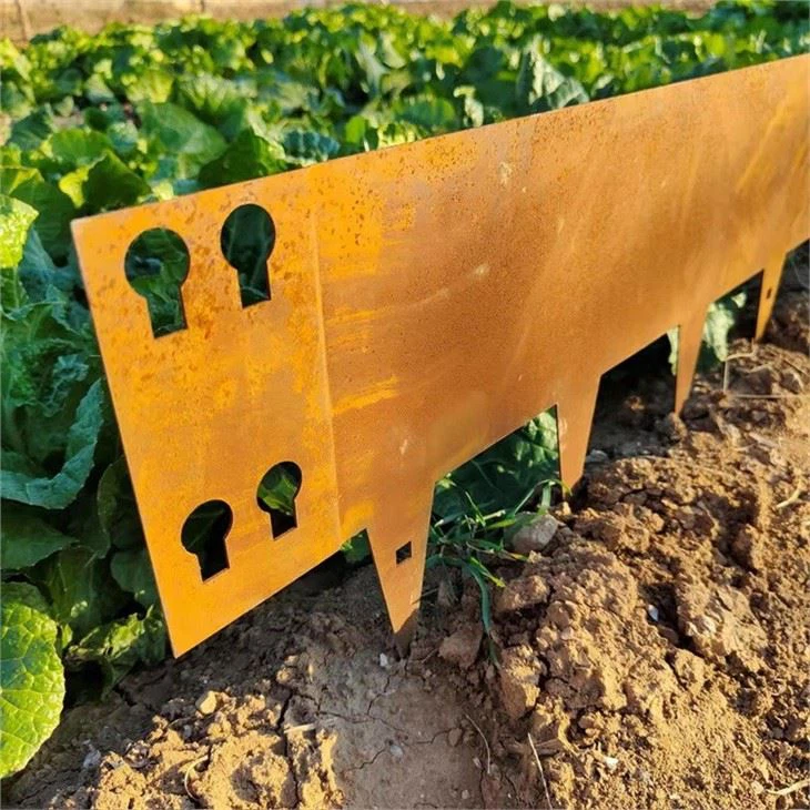Rusty Metal Garden Edging