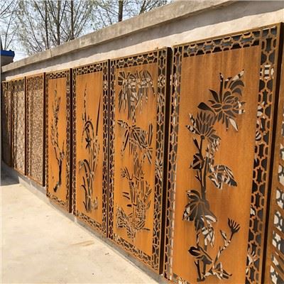 Corten acél képernyő/kerítés panel