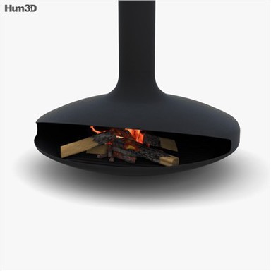 Szabadon álló függő kandalló