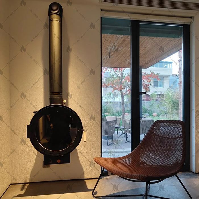 Fekete kerek kandalló