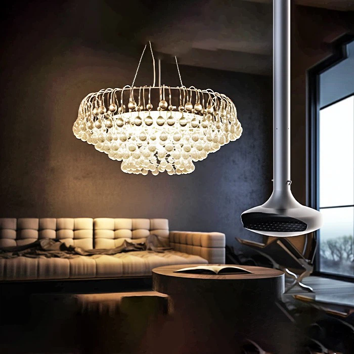 Black Steel Hanging Fireplace