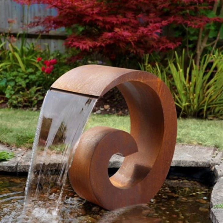 Corten Steel Pool Fountains And Waterfalls