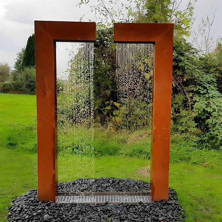 Corten Steel Pool Fountains And Waterfalls