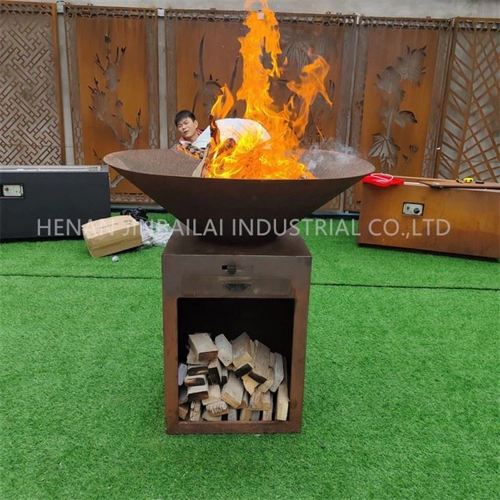 Corten Steel Smoker BBQ Grill