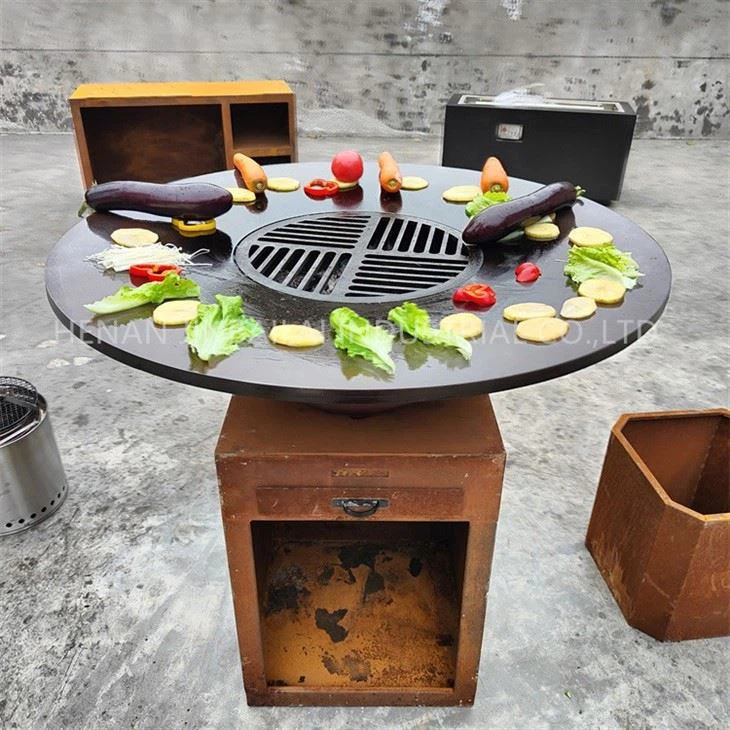 Corten Steel Smoker BBQ Grill