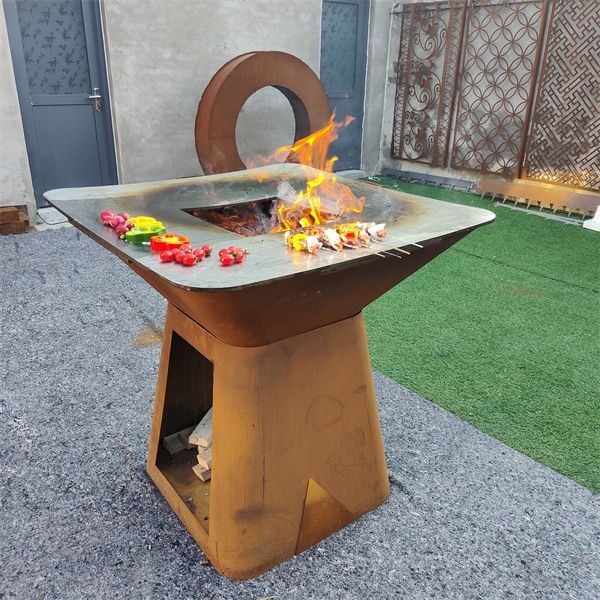 Outdoor Cooking Device Teppanyaki Grill Corten Steel BBQ Grill price