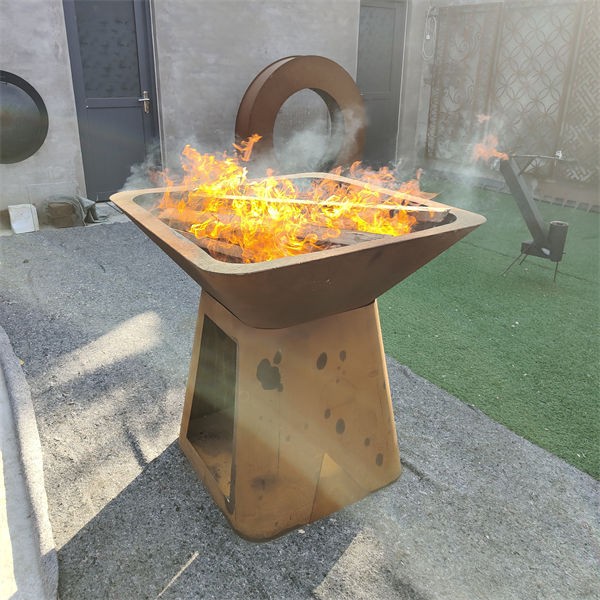 Outdoor Cooking Device Teppanyaki Grill Corten Steel BBQ Grill factory