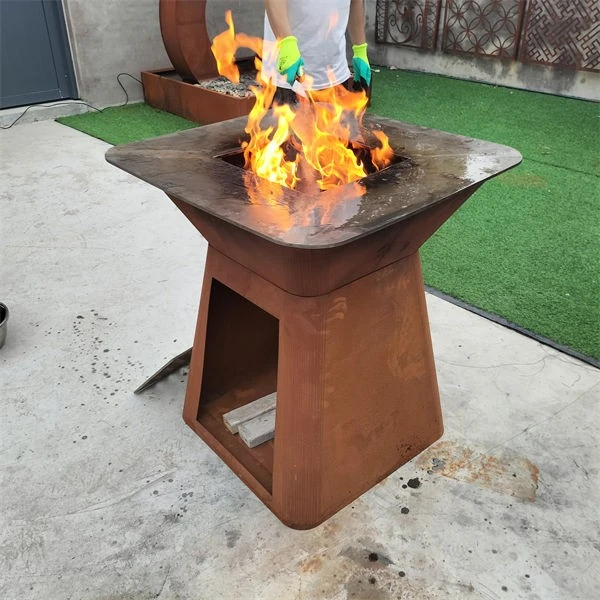 Outdoor Cooking Device Teppanyaki Grill Corten Steel BBQ Grill high quality