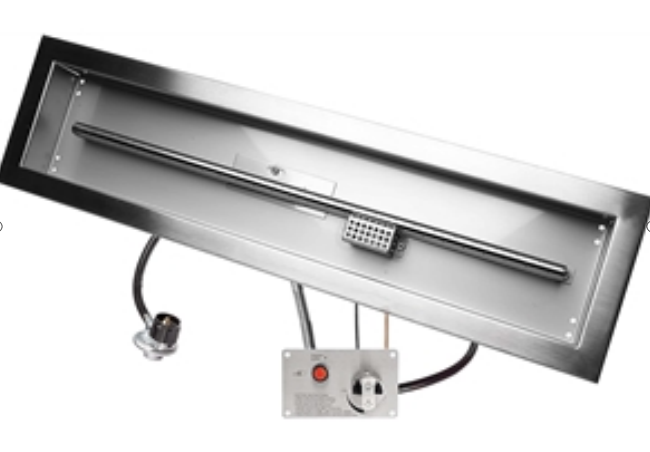 Rectangle Drop in Propane Fire Pit Burner System Kit