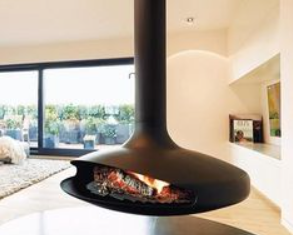 Faszén függesztett kandalló